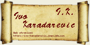 Ivo Karadarević vizit kartica